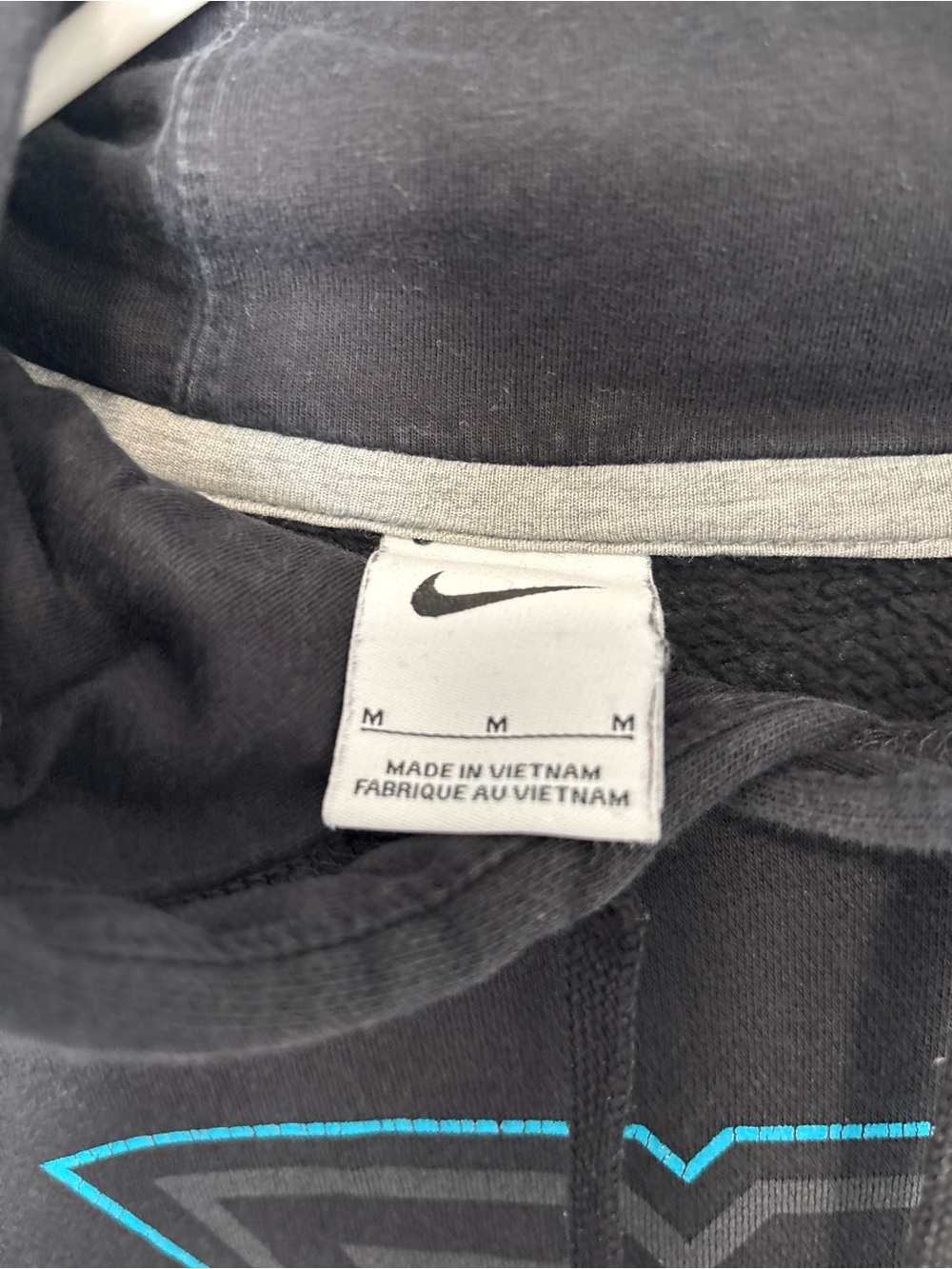 Nike Black Hoodie with Teal Marquette Crest - Picture 2 of 2